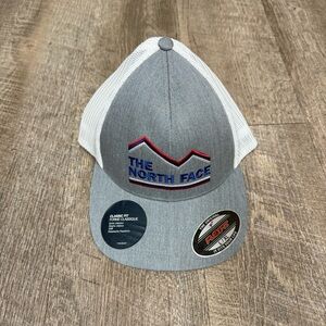 The North Face Gray and White Hat